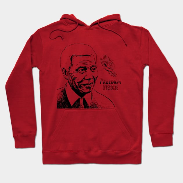 Nelson Mandela Freedom Peace Hoodie by Suva